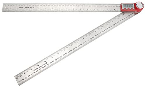 Respicefinem Digital Angle Finder Protractor Electronic Ruler 360 Degree Stainless Steel Angle Measuring Tool with LCD Display for Woodworking Carpenter Construction Measurement