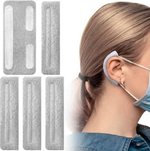 STSTR 4Pcs Nasal Cannula Ear Cushions, Grey Soft Oxygen Ear Protectors