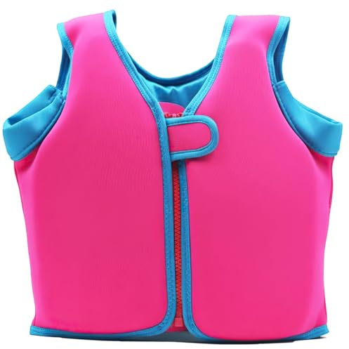 Kids Neoprene Swim Vest, Swim Jacket for Kids/Buoyancy Aid for Swimming for Toddlers 1-6 Years,Buoyancy Aid for Swimming Training, Lightweight Float Swimsuit for Boys/Girls Pool & Beach (red, L)