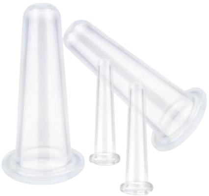 Kit per Coppettazione Viso, Coppette in Silicone a Vuoto, Massaggiatore Leggero per Rilassamento Pelle Viso Regalo Donna Ragazza