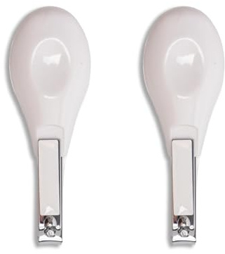 Weilin 2 Pcs Baby Nail Clippers, Baby Toddler Nail Clipper White with Smooth Edges and Comfortable Grip（White）