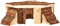 TRIXIE corner house Thordis for small animals - 2 ramps - lying area on the roof - e.g. for mice, hamsters - 21 x 7 x 19 cm - bark wood - 6175