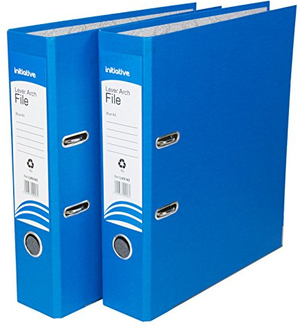[Pack of 2] Blue A4 Lever Arch Files 70mm Paper Storage Archive Legal Document Folders