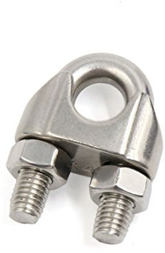 Aexit Ton argent M14 304 Câble serrage selle acier inox clip câble métallique 761E951