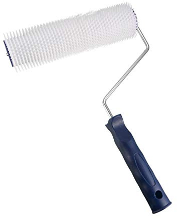 uxcell 22cm Latex Floor Self Leveling Screed Spiked Roller, 11mm Teeth Height