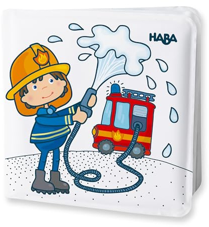 HABA Magic Color Changing Bath Book: Fire Brigade, Bath Toys for Toddlers, Water Toys for Toddlers 18-36 Months & Water Table Accessories