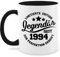 Tasse Tassen 325ml - 30. Geburtstag - Legendär seit 1995-325 ml - Schwarz - geschenk frau 30 zum dreissig 1993 kaffeetasse zum+30.+geburtstag jährigen 30ig 1994 kaffeebecher lustig 30.ten 30ten