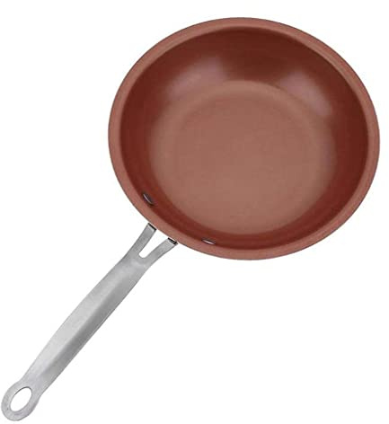Kokkärl, 24 cm non-stick stekpanna kopparpanna Stekpanna med keramisk beläggning Kastrull Ugn Lämplig induktionswok titan stekpanna