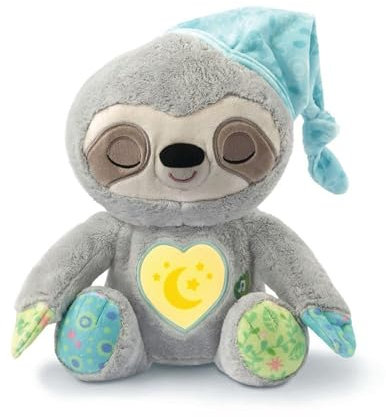 VTech 548205 Mon Paresseux Rêves Merveilleux, Peluche Bébé Interactive et Apaisante, Tête Animée, Veilleuse, Musique Douce, Bruits Blancs et Sons de la Nature, Cadeau de Naissance, Multicolore