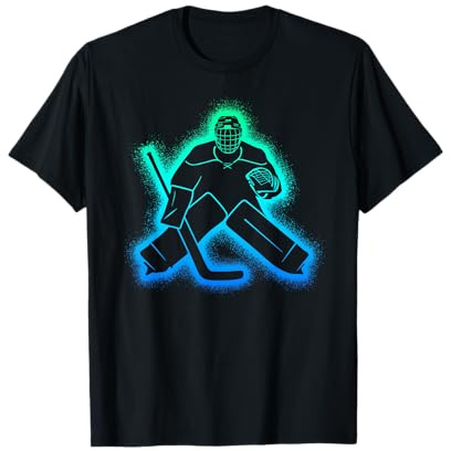 Hockey Player Goalkeeper Kids Men Boys Ice Hockey Goalie T-Shirt