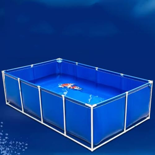 Vasca Per Pesci Da Giardino, Acquario Pieghevole, Vasca Per Carpe Koi In PVC, Laghetto Artificiale Fuori Terra In Tela Di PVC, Adatto Per Uso Interno/esterno Per Carpe Koi E Pesci Rossi(1x1x0.6m)