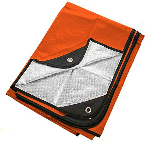 Arcturus Insulated Tarp, Reusable Heavy Duty Thermal Survival Blanket – 60x82in, Reflects 90% Body Heat, Waterproof, Windproof, 3-Layer Design, Reinforced Grommets, Orange