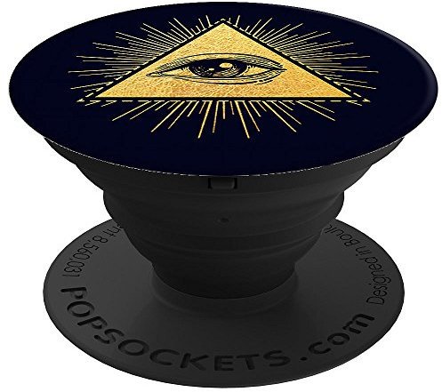 PopSockets Ausziehbarer Sockel und Griff für Smartphones und Tablets - Illuminati (Auto Handy Halterung)