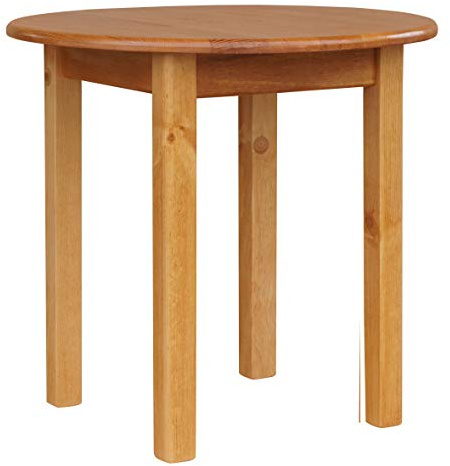k koma - Mesa redonda de cocina de pino macizo, mesa de comedor, para restaurante, nueva, 90 cm (Alder - Aliso)