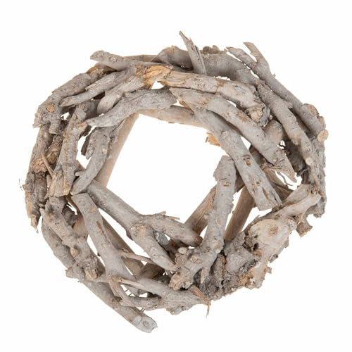 SIDCO Wurzelkranz Dekokranz Holzkranz Landhaus Türkranz Wandkranz Weidenkranz 30 cm