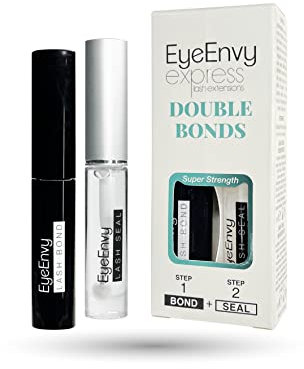 EyeEnvy Bond and Seal Cluster Eyelash Glue for Sensitive Eyes Hypoallergenic DIY At Home 2 Week Strong Long Lasting Individual Lash Adhesive Easy Removal