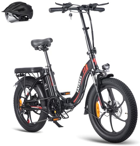 Fafrees F20 Fatbike Bicicleta eléctrica plegable de 20 pulgadas con batería de 36 V 16 Ah para desplazamientos, [oficial] Bicicleta eléctrica plegable para mujer 250 W, 25 km/h, bicicleta de montaña