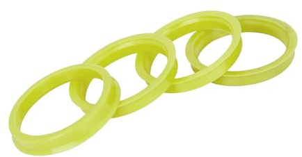 A ABSOPRO Anillos Centradores De Buje De Rueda de Plástico Amarillo, 66.6mm A 57.1mm, Juego de 4 Unidades