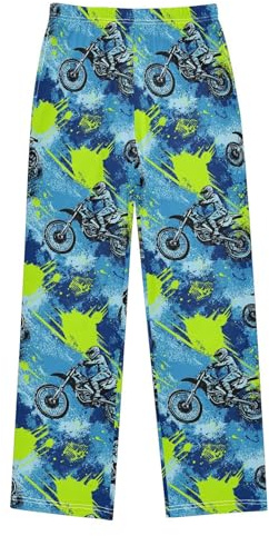 IHCVHQX Pajamas Pants Sports Motocross Motorcycles Elastic Waist PJ Bottoms Comfy Lounge Long Pants M