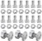100Pack-Greenhouse Bolts and Nuts, Aluminium Square Head Bolts & Hex Nuts, Repair Kit Parts for Greenhouse and Garden Fixing