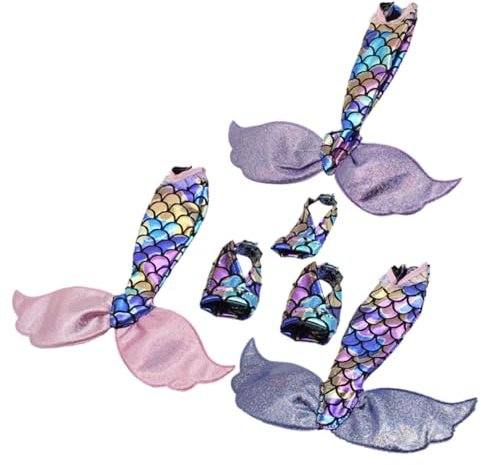 KICHOUSE 3ensembles Robe De Poupée Style Sirène avec Accessoires pour Poupées Vêtements Décoratifs pour Imagination