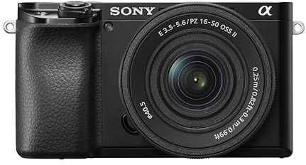 Sony Alpha A6100 Mirrorless Camera 24.2 Megapixel with 16-50mm f/3.5-5.6 Power Zoom Lens, Eye tracking autofocus for Human and animal, 4K Movie recording and Flip Screen 3.0-Inch LCD Black (Renewed)