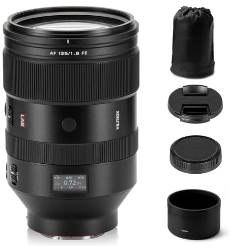 VILTROX AF 135mm F1.8 LAB FE Full Frame Lens Telephoto Auto Focus Prime Lens with HyperVCM Motor Compatible with Sony E-Mount A7SIII A7III A7RIII A7IV A9 A1 FX3 A7RV ZVE1 A7CR A7CII A93 ZV-E10 FX30