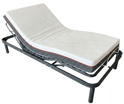 Miroytengo Pack Cama Eléctrica Articulada con Colchón Viscoelástico Nert 5 planos motor, Mando y 7 zonas