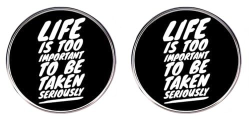 2 st Life Is Too Important To Be Taken Seriously Pin Set – legerade glasmärken, roliga motiverande stift för jackor, ryggsäckar, hattar