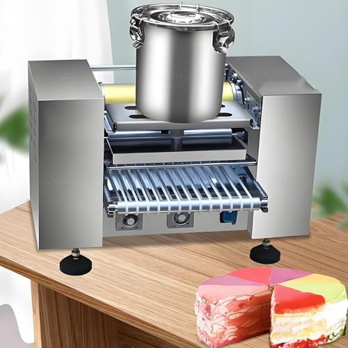 Crepe-maskin för kommersiellt bruk, temperaturkontroll 200-300 Crepe/timme, rostfritt stålkropp, lätt att rengöra, 30 kg, 6 tum