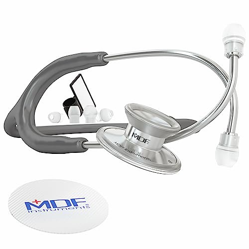 MDF Acoustica lätt stetoskop med två huvuden – gratis parts-for-Life grå (MDF747XP12)