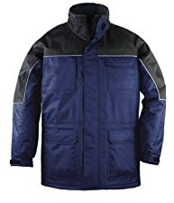 Parka ripstop 100 % polyester marine noir end. pvc taille l
