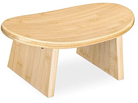 Navaris Meditationshocker aus Bambus - komfortable Meditationsbank für entspannte Atemübungen - Stabiler Yogahocker Gebetsbank Gebetshocker - braun