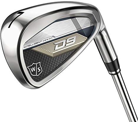 Wilson Staff Golfschläger-Eisensatz, D9, 5-PW, R-Flex, Für Rechtshänder, Schaft aus Graphit, 6-teilig, Silber/Blau, WGR200080R