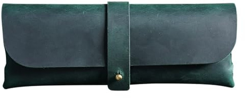 Étui a Crayons en Cuir,Trousse Vintage Sac a Crayons pour Étudiants,Hommes D'affaires,Adultes,Artistes (peut Contenir 20 Stylos)