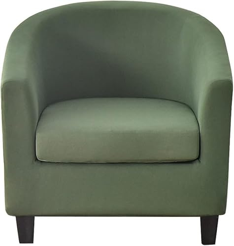 Funda elástica for sillón Chesterfield de 1 plaza, 2 piezas, fundas for sillón de cóctel antideslizantes de color sólido con funda de asiento for bar, sala de estar, dormitorio, club(Army Green)