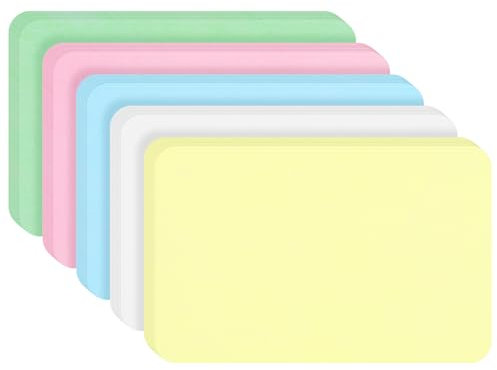 200 Stück Blanko Papier Karten, 8,5 x 5,5 cm Karteikarten Bunt Lernkarten Leere Karten zum Gestalten Visitenkarten Papier DIY Geschenkkarte Vokabelkarten Spielkarten (5 Farben)