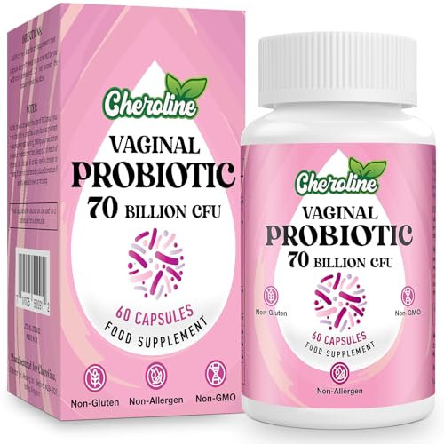 Vaginal Probiotics for Women, 70 Billion CFU, 7 Strains with Prebiotic Blend, 13-in-1 Intimate Probiotic for pH Balance, Urinary & Immune Health, Vegan Capsules (60 Count (Pack of 1))