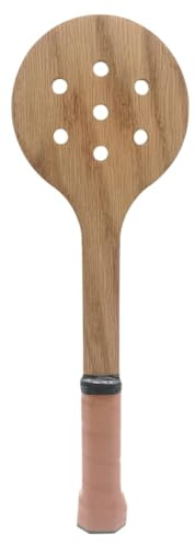 Jemcgrl Racchetta in Legno Funzionale, Puntatore, Cucchiaio da Tennis, Allenatore, Strumento di Pratica di Swing, Attrezzatura Ausiliaria di Allenamento
