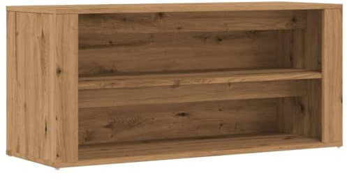 Banc à chaussures chêne artisanal 100x35x45cm bois d ingénierie