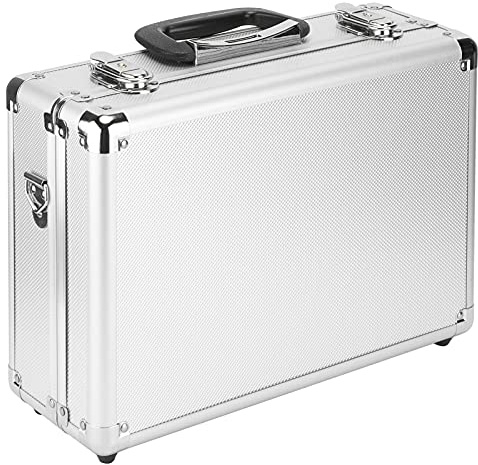 Fafeims Universal-Fernbedienung für Modellflugzeuge, Aluminiumgehäuse mit 5 Servopositionen und 2 Empfängerpositionen für den Transport Im Freien