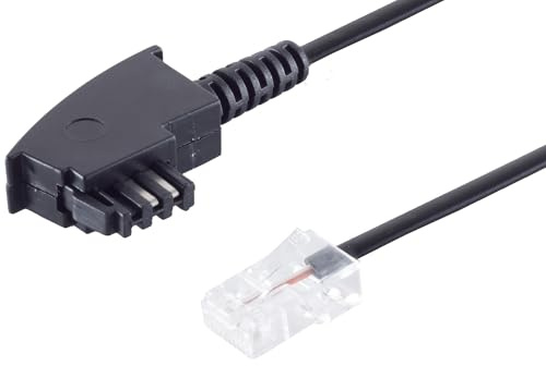 1aTTack.de 1 x 0,5 m – TAE-F till RJ45-kontakt (A-4 B-5) telefonkabel anslutningskabel router VDSL DSL-modem