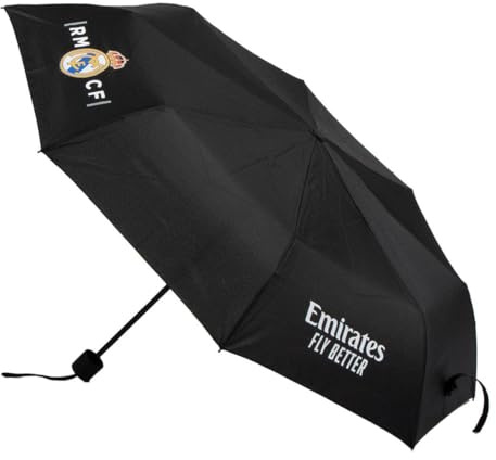 Paraguas Manual Real Madrid Oficial | Paraguas Deportivo Resistente y Plegable para Aficionados
