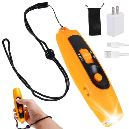 Silbato electrónico, silbato electrónico de mano con 3 tonos y 2 modos de luz LED, silbato deportivo portátil, silbato de alta frecuencia, silbato de señalización al aire libre para entrenador