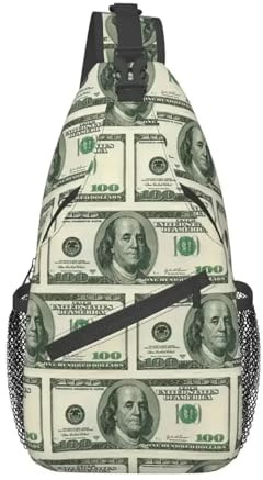 Sac à dos à bandoulière pour billets de banque en dollars américains, petit sac de poitrine, sac à dos à bandoulière, sac à dos pour randonnée, sac de plein air