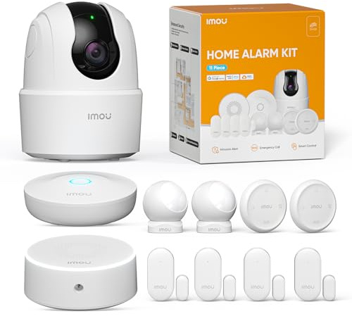 Imou Kit de Alarma - Sistema de Seguridad para el Hogar con Alarma y Cámara Vigilancia, Sensores de Movimiento, Sensores de Ventanas, Compatible con Alexa