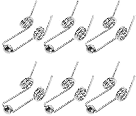 LOORGVEL 6 Pezzi Molle di Torsione in Metallo 30 Mm per Ferro Arricciacapelli, Ricambio Fai da Te per Bigodini, Alta Resistenza al Calore, Elasticità Duratura, Compatibili Vari Modelli,