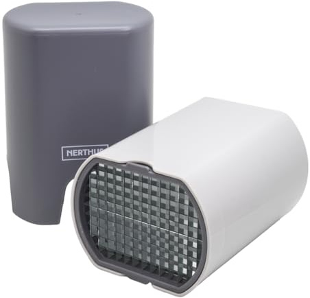 NERTHUS Tritatutto manuale con 2 lame intercambiabili, tagliaverdure e tagliafrutta, tritatutto da cucina con sistema a pressione, utensile compatto