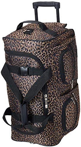 Rockland Reisetasche mit Rollen, Leopard, 22, Reisetasche mit Rollen