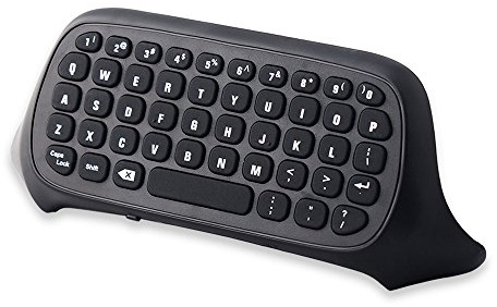 Megadream Wireless Keyboard Chatpad for Xbox One & PC | Mini 2.4Ghz QWERTY Gaming Keypad with Audio Support | Compatible with Xbo One, Xbox One S Controllers & Windows - Black